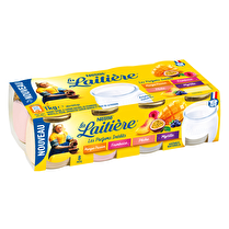 La laitière, La Laitière pot verre panaché mangue/framb/pêche/myrtille 8x125g