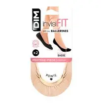 Dim, Protège pied spécial ballerines beige taille 35/38 x2