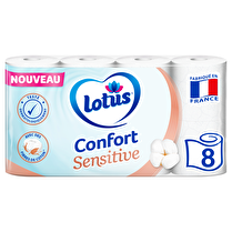 Lotus, Papier toilette blanc Confort Sensitive x8