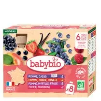 BABY BIO, Gourdes fruits rouges x8  6 mois et +