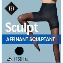 TEX, Collant sculpt affinant sculptant noir 15D taille 4