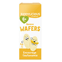 KIDDYLICIOUS, Biscuits Bébé Wafers banane 6 mois et + x4
