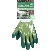 Carrefour, Gants de jardinage plantes et arbustes taille 9