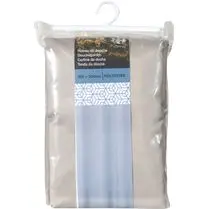 Carrefour, Rideau de douche beige polyester 180x200cm