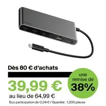 BELKIN, Hub USB-C avec 8 ports dont 1 port ethernet 2,5Gbit/s