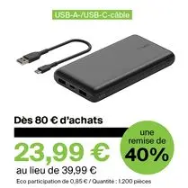 BELKIN, Batterie externe 10K noir