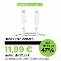 BELKIN, Câble à gaine tressée USB-C vers lightning