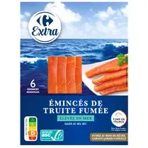 Carrefour, Emincés de truite fumée ASC