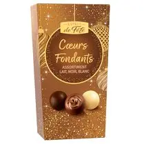 ESPRIT DE FÊTE, Assortiment coeurs fondants Mixte Lait, noir, blanc