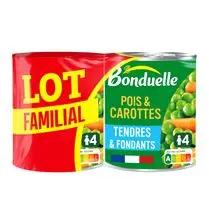 Bonduelle, petits Pois - carottes tendres & fondants Tendres & fondants