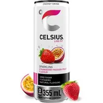 Celsius, Boisson énergisante pétillante  Fraise & fruit de la passion