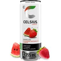 Celsius, Boisson énergisante pétillante Fraise & pastèque