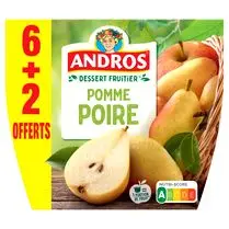 Andros, Desserts fruitiers pomme poire