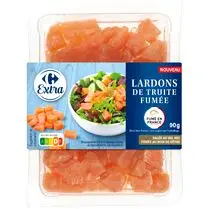 Carrefour, Lardons de truite fumé