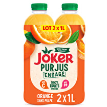 Joker, Pur jus d'orange sans sucres ajoutés sans pulpe
