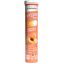 Juvamine, Comprimés électrolytes & vitamine C, arôme pêche