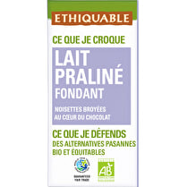 Ethiquable, Chocolat lait praliné bio
