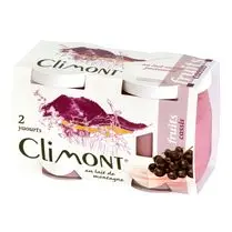 Climont, Yaourts aux fruits cassis x2