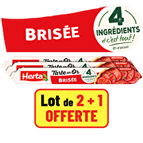Herta, Tarte en or Brisée - Lot de 2 + 1 offerte soit 690 g