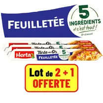 Herta, Tarte en or Feuilletée - Lot de 2 + 1 offerte soit 690 g