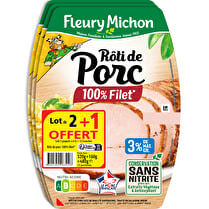 Fleury michon, Rôti de porc 100 % filet, conservation sans nitrite