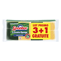 Spontex, Gratte-éponge Longue durée - 3 + 1 offerte