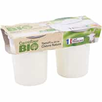 Carrefour, Yaourt au lait de chèvre nature x2 Bio