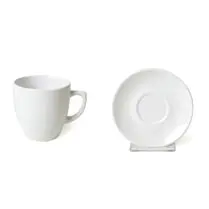 Carrefour, Set de 4 tasses à cafe blanc 11cl