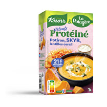 Knorr & la potagère, Velouté protéiné potiron, skyr, lentilles corail