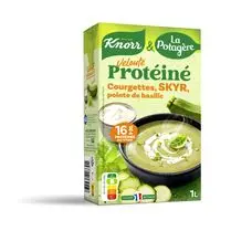 Knorr & la potagère, Velouté protéiné courgettes, skyr, pointe de basilic