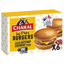 Charal, Ptit's burgers ketchup cheddar fondu x 6