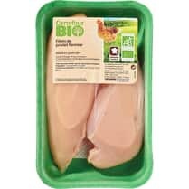 Carrefour, Filet de poulet femier blanc BIO x 2