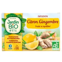 Jardin bio étic, Infusion citron gingembre x 20