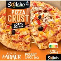 Sodebo, Pizza Crust recette Farmer poulet sauce barbecue