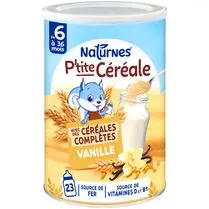 Naturnes, Ptite Céréale avec des céréales complètes vanille de 6 à 36 mois