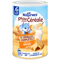 Naturnes, Ptite Céréale avec des céréales complètes saveur biscuit de 6 à 36 mois