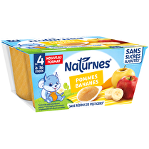 Naturnes, Pommes bananes sans sucres ajoutés de 4 à 36 mois