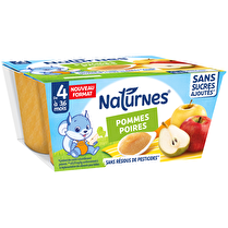 Naturnes, Pommes poires sans sucres ajoutés de 4 à 36 mois