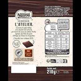LES RECETTES DE L'ATELIER NESTLÉ Les carrées Chocolat noir intense 70%