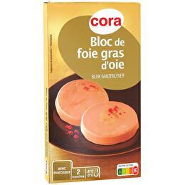 CORA Bloc de foie gras d'oie avec morceaux