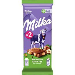 MILKA Chocolat au lait noisettes entières