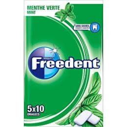 FREEDENT Chewing-gum chlorophylle 5 x 10 dragées
