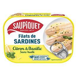 SAUPIQUET Filets de sardines citron basilic