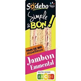 SODEBO Sandwich simple et bon jambon/emmental