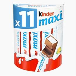 MAXI KINDER Bâtonnet au chocolat fourrage au lait x11