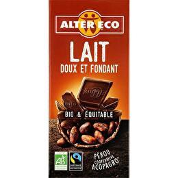 ALTER ECO Chocolat au lait doux & fondant BIO