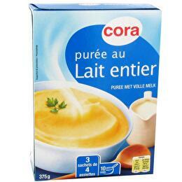 CORA Purée au lait entier 3x125g