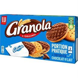 GRANOLA LU Biscuits sablés nappés de chocolat au lait