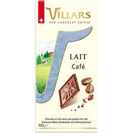 VILLARS Chocolat pepites cafe
