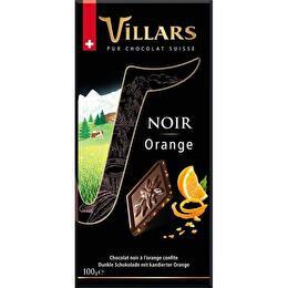 VILLARS Chocolat ecorces oranges confite